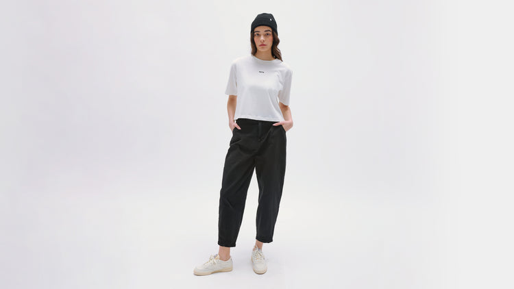 PNTM Embroidery Cropped Organic T-Shirt