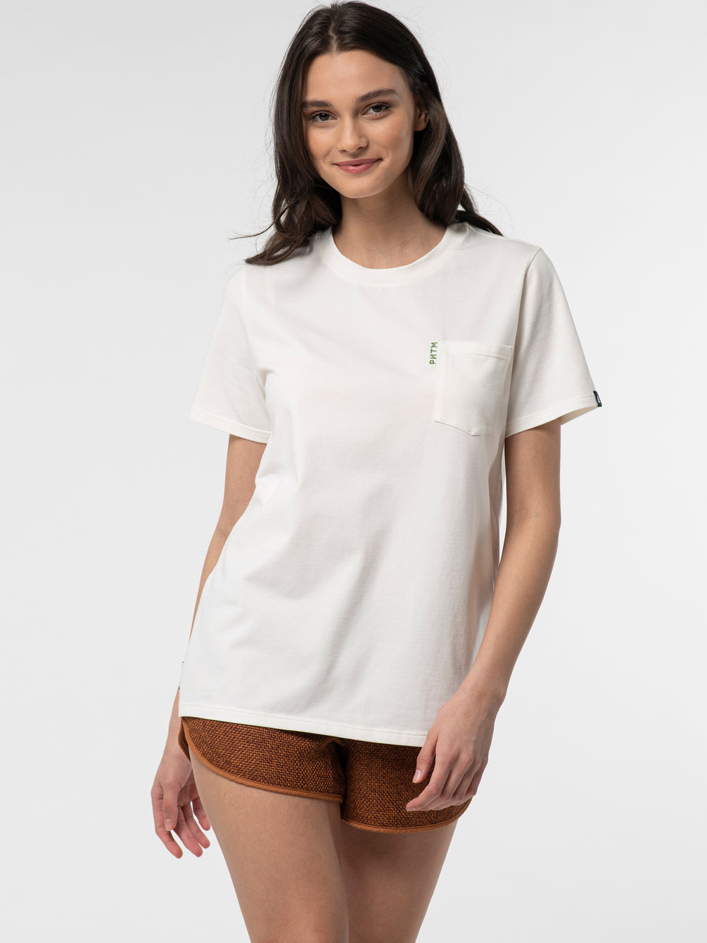 Landscape Pocket Dusty Mint Organic Women T-Shirt